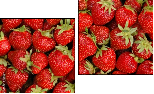 strawberries - Two-piece canvas print, Diptych