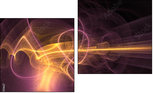 light explosion - Two-piece canvas print, Diptych