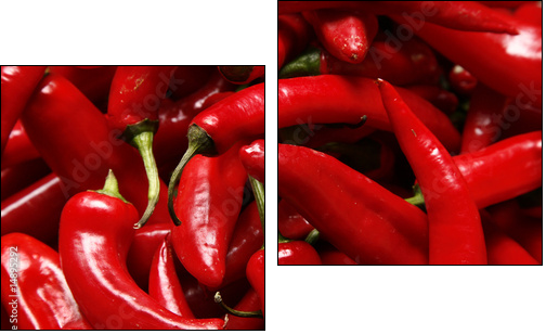 Red hot chilli peppers - Two-piece canvas print, Diptych