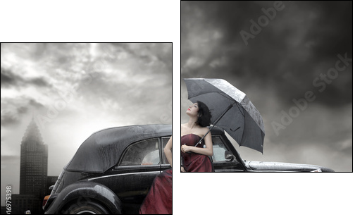 lady - Two-piece canvas print, Diptych