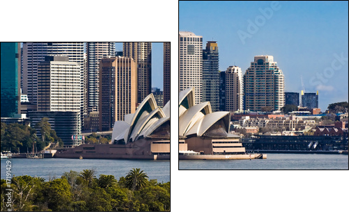 Sydney Opera House and Skyline - Two-piece canvas print, Diptych