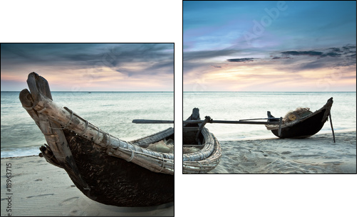 Boats - Two-piece canvas print, Diptych
