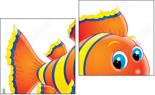 coral fish - Two-piece canvas print, Diptych