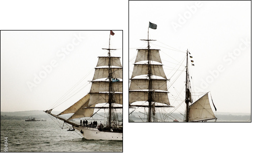 tall ship - Two-piece canvas print, Diptych