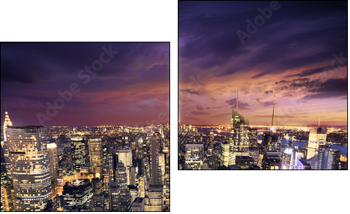 New york skysrcrapers - bussines buildings background - Two-piece canvas print, Diptych