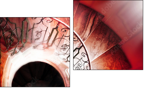 Spiral staircase.. - Two-piece canvas print, Diptych