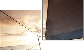 Yacht - Two-piece canvas print, Diptych