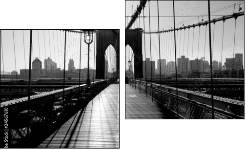 Brooklyn Bridge, Manhattan, New York City, USA - Two-piece canvas print, Diptych