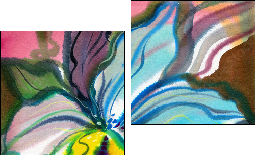 Abstract flowers - Two-piece canvas print, Diptych