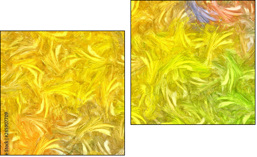 Abstract impressionism painting in Vincent Van Gogh style imitation. Art design background pattern for artistic creative printing production. Wall poster or canvas print template for interior decor. - Two-piece canvas print, Diptych