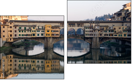 Ponte Vecchio a Firenze - Two-piece canvas print, Diptych