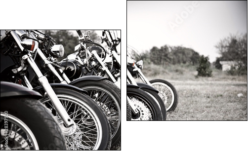 Bikes - Two-piece canvas print, Diptych