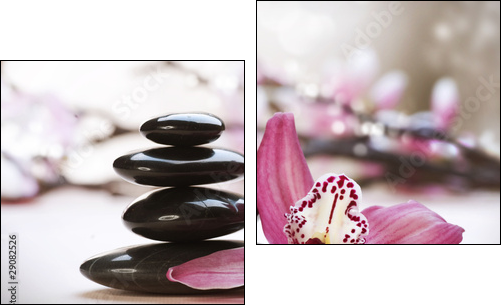Spa Stones - Two-piece canvas print, Diptych
