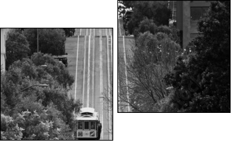 San Francisco Street Cars - Two-piece canvas print, Diptych