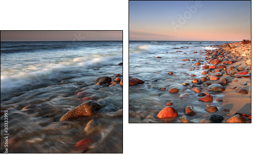 Coast in baltic - Two-piece canvas print, Diptych