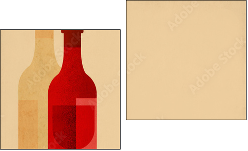 Le vin - Two-piece canvas print, Diptych