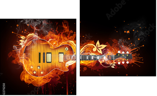Electric Guitar - Two-piece canvas print, Diptych