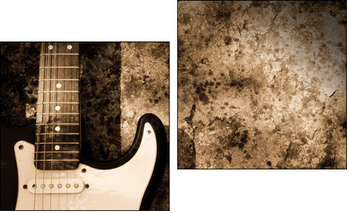 Grunge guitar - Two-piece canvas print, Diptych