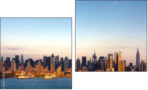 New York skyline - Two-piece canvas print, Diptych
