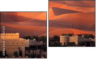 Abu Dhabi Desert - Two-piece canvas print, Diptych