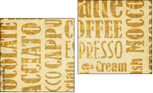 old coffee background - Two-piece canvas print, Diptych