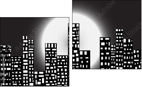 CITY AT NIGHT - Two-piece canvas print, Diptych