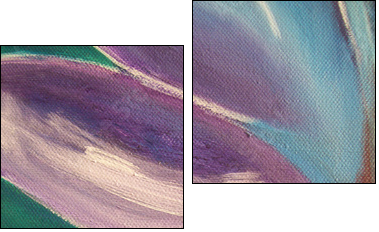 Vibrant abstract - Two-piece canvas print, Diptych