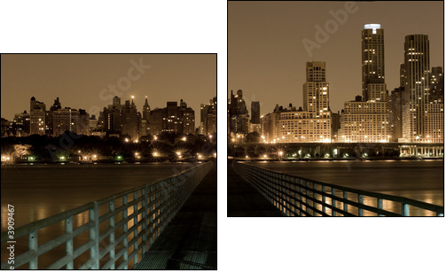 Bridge to Manhattan - Two-piece canvas print, Diptych