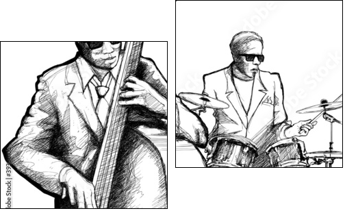 jazz band - Two-piece canvas print, Diptych