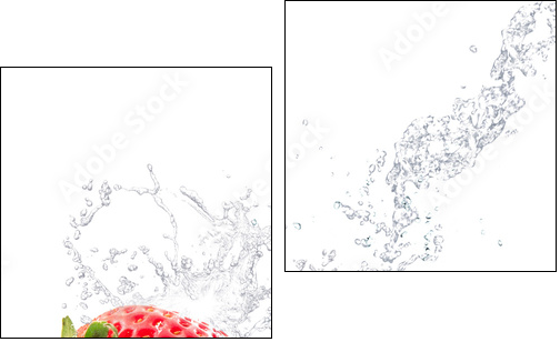 fragole splash - Two-piece canvas print, Diptych