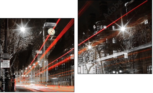 red trails - Two-piece canvas print, Diptych