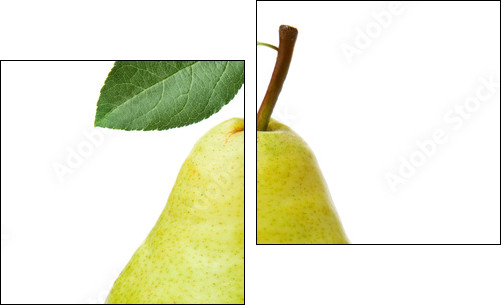 pears isolated on white background - Two-piece canvas print, Diptych