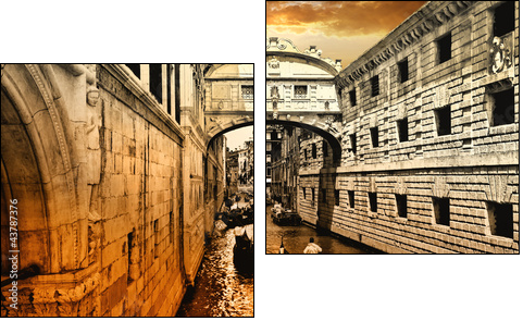 Venice, sunset - Two-piece canvas print, Diptych