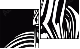 zebra - Two-piece canvas print, Diptych
