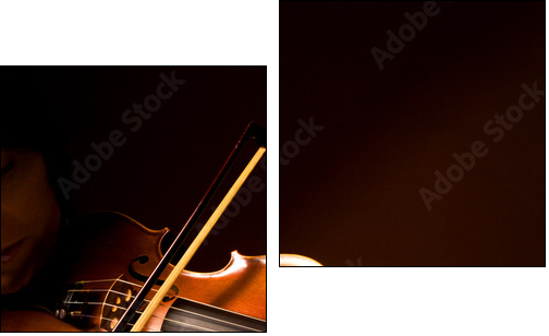 violoniste - Two-piece canvas print, Diptych