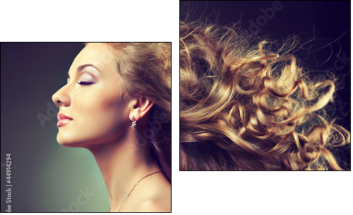 wavy hair - Two-piece canvas print, Diptych