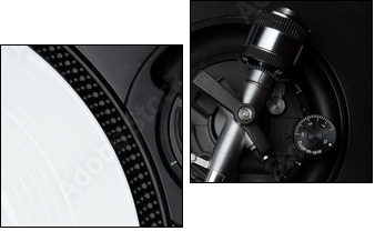 Professional turntable for a DJ - Two-piece canvas print, Diptych
