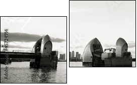 Thames barrier - Two-piece canvas print, Diptych