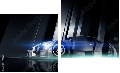 Performance Vehicle - Two-piece canvas print, Diptych