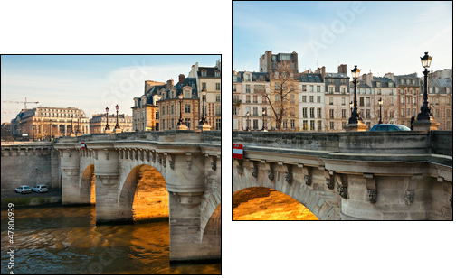 Pont neuf, Ile de la Cite, Paris - France - Two-piece canvas print, Diptych