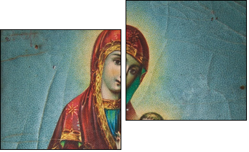 Orthodox Icon of the Mother of God - Two-piece canvas print, Diptych