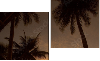 Relaxing hammock sunset - Two-piece canvas print, Diptych