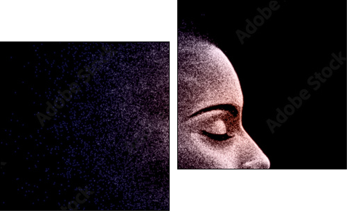 face_colored_unexpanded_symbol_no_text - Two-piece canvas print, Diptych