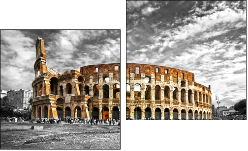 The Majestic Coliseum, Rome, Italy. - Two-piece canvas print, Diptych