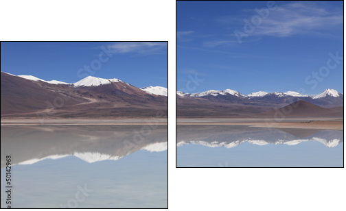 Laguna Verde Bolivien - Two-piece canvas print, Diptych