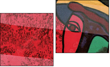 Visage à la Picasso. - Two-piece canvas print, Diptych