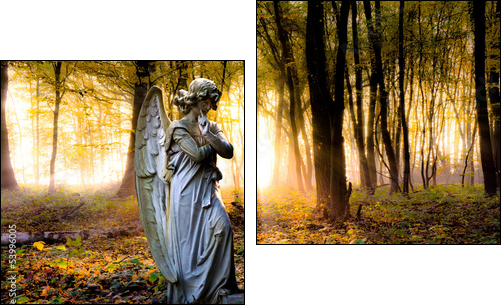 Statue - Two-piece canvas print, Diptych