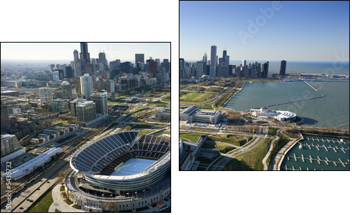Chicago, Illinois. - Two-piece canvas print, Diptych