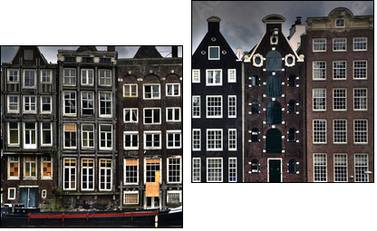 Amsterdam Houses - Two-piece canvas print, Diptych