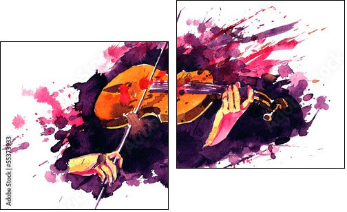 violin - Two-piece canvas print, Diptych